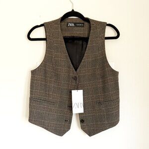 New Zara Houndstooth Vest